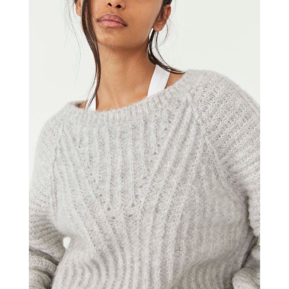 Free People Gray Crew Neck Sweater - Picture 8 of 10